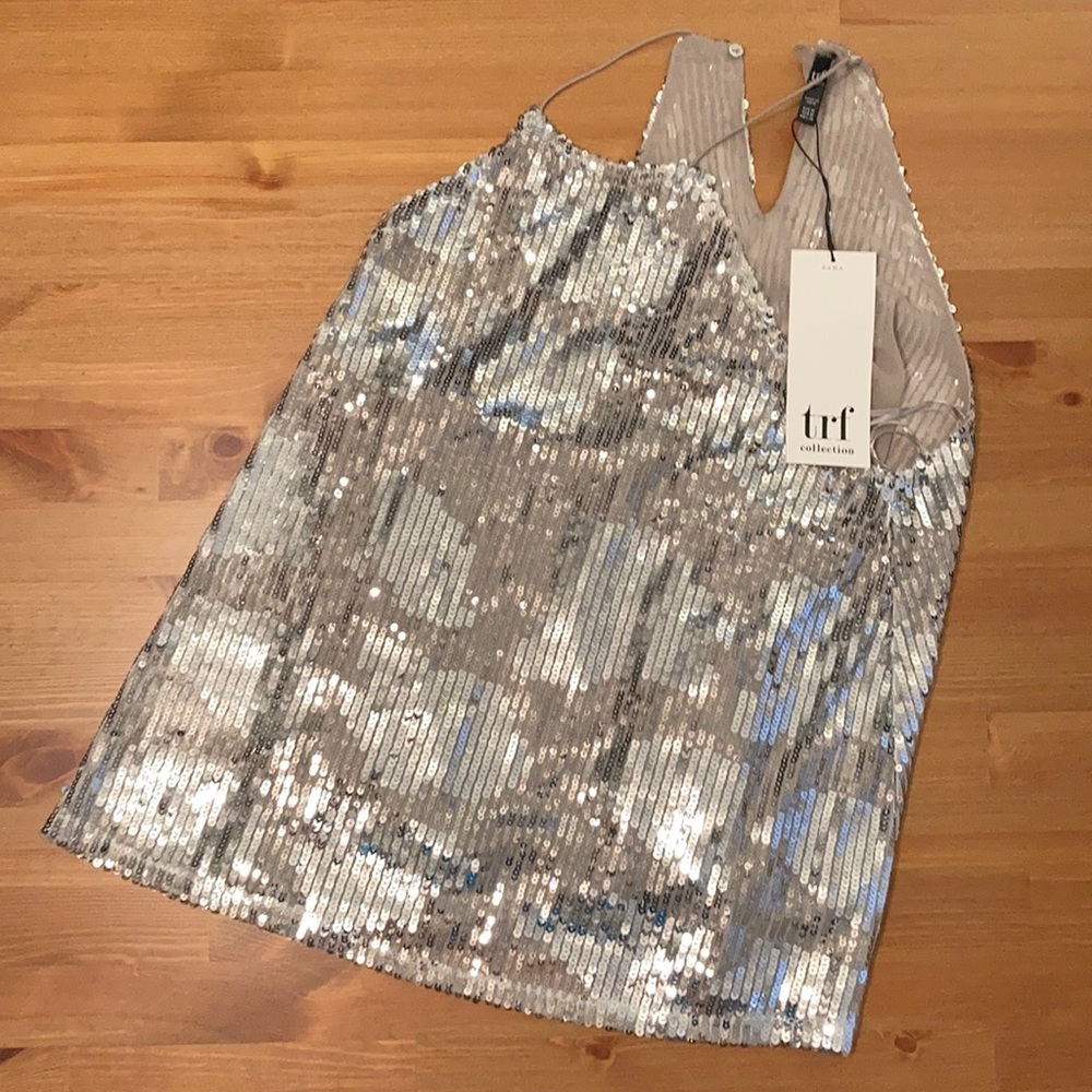 NWT- Zara Sequined Top